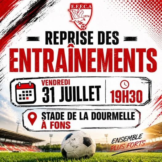 REPRISE DES ENTRAÎNEMENTS